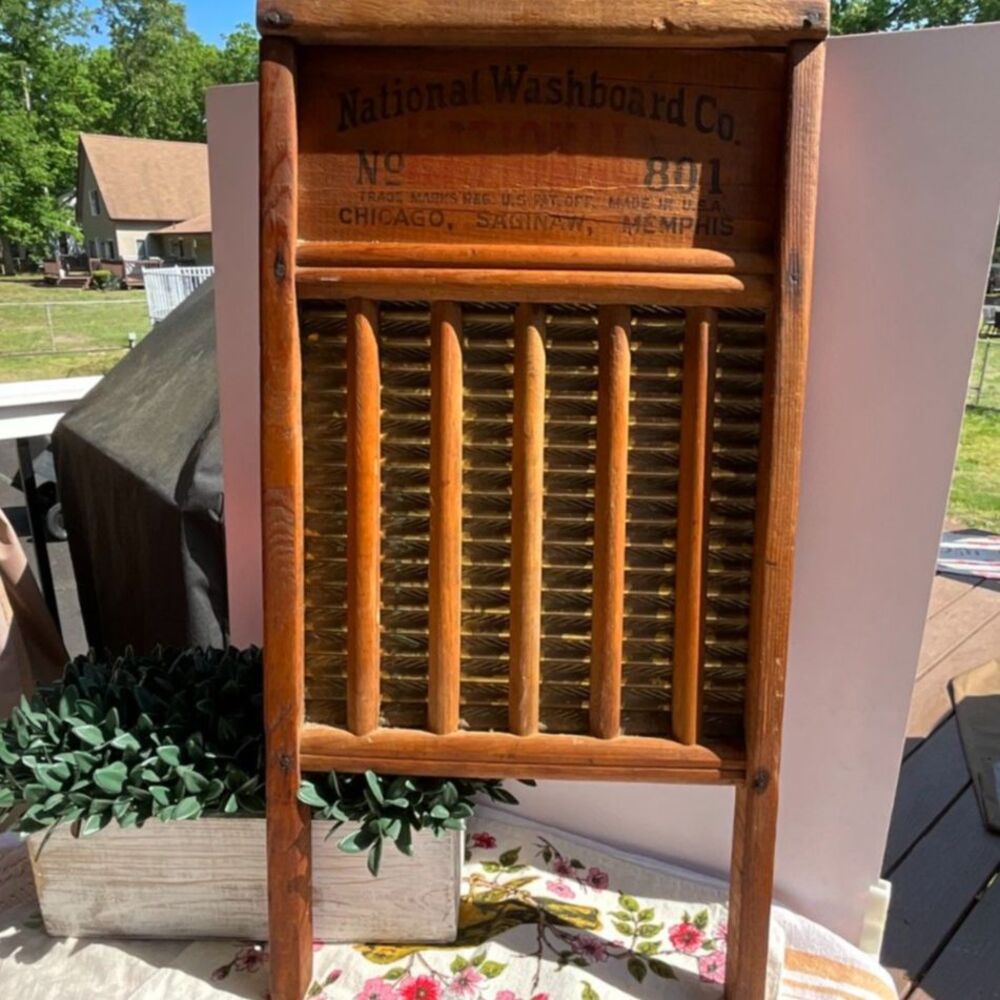 National Washboard Co The Brass King Antique Washboard Must see